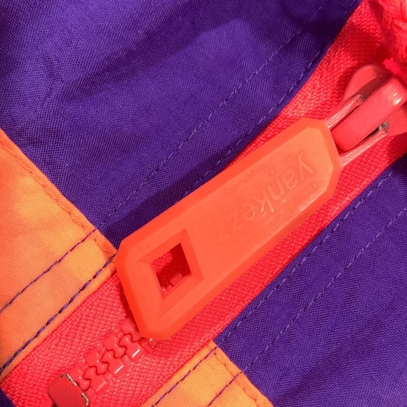 PCH 80’s Pacific Coast Highway Neon Color Block Half Zip Pull Over Windbreaker - Picture 8 of 14